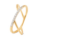 yellow gold Dimond finger ring